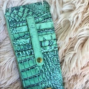 Brahmin turquoise credit card wallet